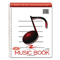 Roaring Spring Music Notebook, Music Transcription Format: 12 Staves, White Cover, (32) 11 x 8.5 Sheets (15009)