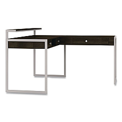 Whalen Asherton L-Shaped Corner Desk, 60" x 60" x 35.88" (Left) and 30" (Right), Fawn Aged Oak/Titanium (SPUSASHD)