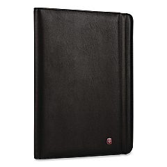 Wenger Merit Vinyl Padfolio, 8.5 x 11 Pad, 10.2 x 13, Open Style Closure, Black (601388)