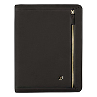 Wenger Amelie Polyester Padfolio with Zipper Closure, 8.5 x 11 Pad, 10.2 x 13, Zipper Closure, Black (601676)