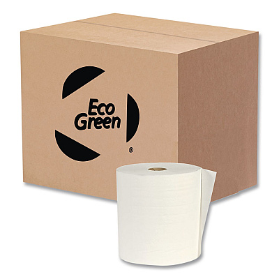 Woodland Hardwound Paper Towels, 1-Ply, 7.87" x 800 ft, White, 6/Carton (W80206)