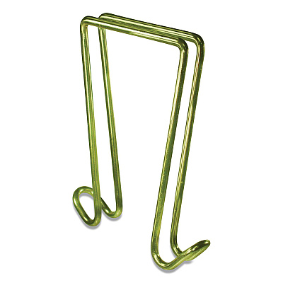 Artistic Double-Sided Coat Clip Cubicle Accessory, Metal, Brass (AOPT1309)