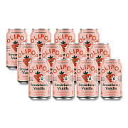 OLIPOP Prebiotic Soda, Strawberry Vanilla, 12 oz Can, 12/Carton (ICO70291)
