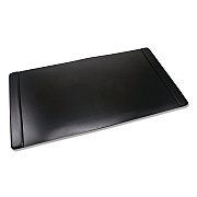 Advantus Faux Leather Desk Pad with Side Rails, 36" x 20", Black (75868)