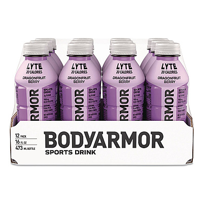 BodyArmor LYTE Sports Drink, Dragonfruit Berry, 16 oz Bottle, 12/Pack (411891)