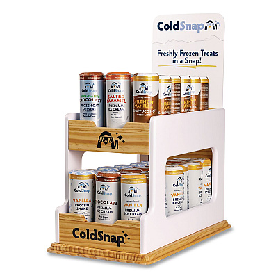 ColdSnap Display Rack, Holds 36 Pods, 9 x 17.25 x 11.25, White/Brown (101993)