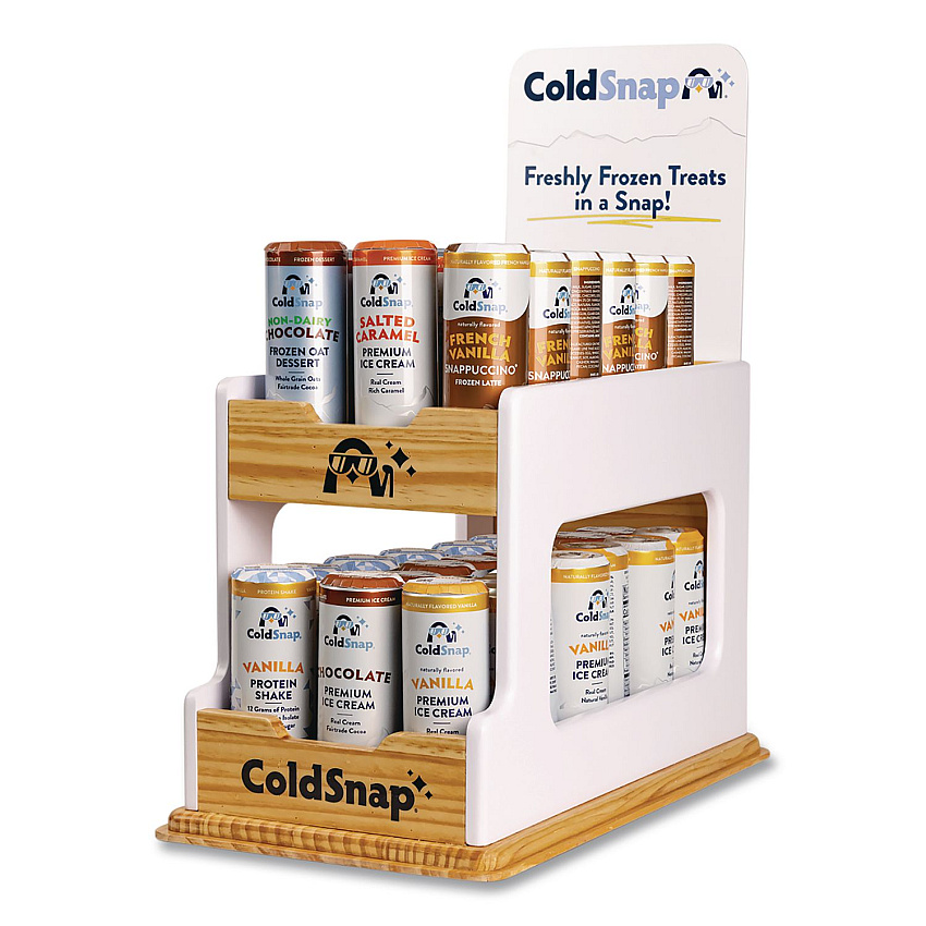 ColdSnap Display Rack, Holds 36 Pods, 9 x 17.25 x 11.25, White/Brown (101993)