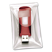 Cardinal HOLD IT USB Pockets, 2 x 3.4, Clear, 6/Pack (21140PK)