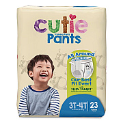 Cuties CutiePants Refastenable Training Pants for Boys, 3T-4T, 32 lbs to 40 lbs, 92/Carton (CR8007)