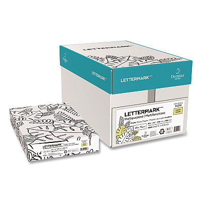 Lettermark Colors 30% Recycled Multipurpose Color Paper, 20 lb Bond Weight, 8.5 x 14, Canary, 500 Sheets/Ream, 10 Reams/Carton (94292RMCT)