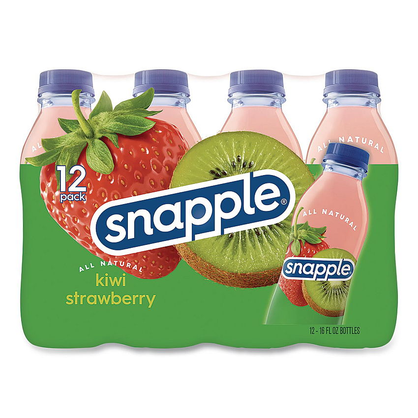 Snapple Flavored Juice Drink, Strawberry Kiwi, 16 oz Bottle, 24/Carton (CAD00776)