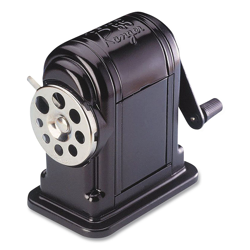 X-ACTO Ranger 55 Classroom Manual Pencil Sharpener, Manually-Powered, 3.25 x 6 x 5.5, Black, 6/Carton (1001CT)