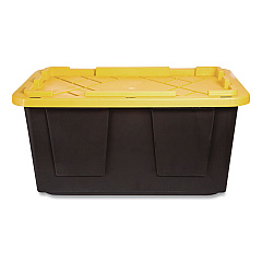GreenMade Storage Bin with Snap Lid, 108 qt, 20.5 x 30.5 x 14.7, Black/Yellow (669871)