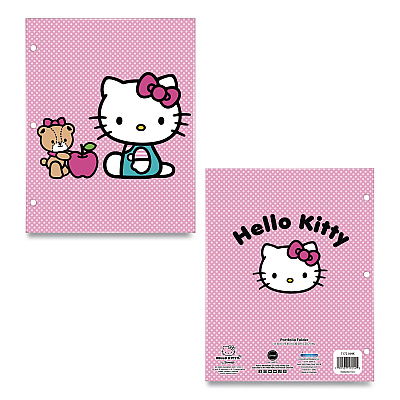 Innovative Designs Licensed Two-Pocket Folder, Hello Kitty, Side: 3-Hole Punched, Accommodates (50) 11 x 8.5 Sheets, Multicolor (717214HKSA)