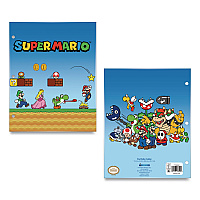 Innovative Designs Licensed Two-Pocket Folder, Super Mario, Side: 3-Hole Punched, Accommodates (50) 11 x 8.5 Sheets, Multicolor (717890MBSA)