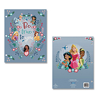 Innovative Designs Licensed Two-Pocket Folder, Disney Princesses, Side: 3-Hole Punched, Accommodates (50) 11 x 8.5 Sheets, Multicolor (718358PRSA)