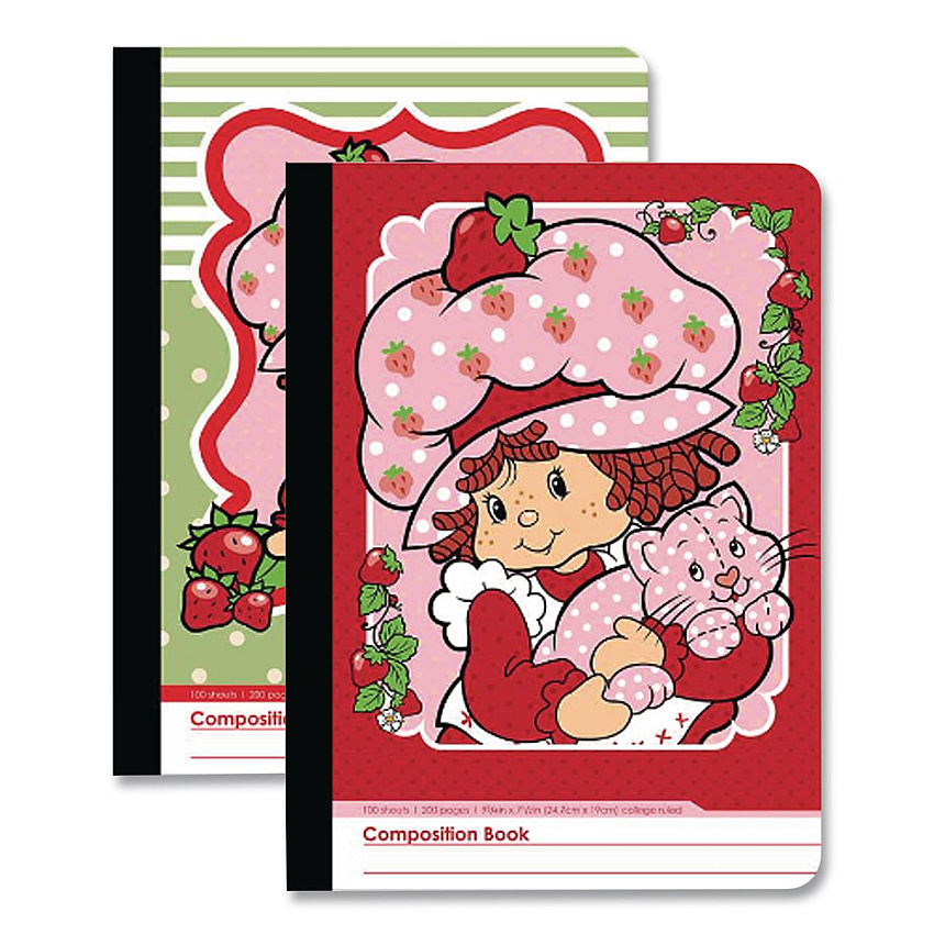 Inkology Licensed Composition Book, Randomly Assorted Strawberry Shortcake Cover Designs, Medium/College Rule, (100) 9.75 x 7.5 Sheets (4679612PDQ)