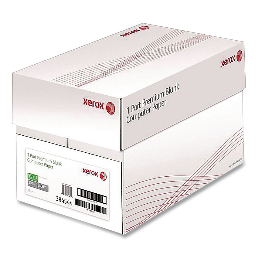Xerox Premium Continuous Print Computer Paper, 1-Part, 92 Bright, 20 lb Bond Weight, 9.5 x 11, 2,300/Carton (266841)