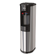 Oasis Hot 'N Cold Artesian Stainless Steel Water Dispenser, 5 gal, 12 x 12.5 x 38.08, Stainless Steel/Black (504540C)