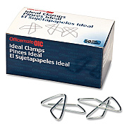 Officemate OIC Ideal Butterfly Clamps, #2, Silver, 50/Box (378812)