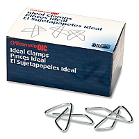 Officemate OIC Ideal Butterfly Clamps, #2, Silver, 50/Box (378812)