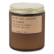 P.F. Candle Co. Ojai Lavender Soy Candle, 40 to 50 Hours Burn Time, 2.9 d x 3.5 h, 7.2 oz, Amber (SC35)