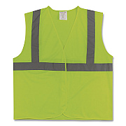 PIP ANSI Class 2 Hook and Loop Safety Vest, Large, Lime (302MVGLYL)