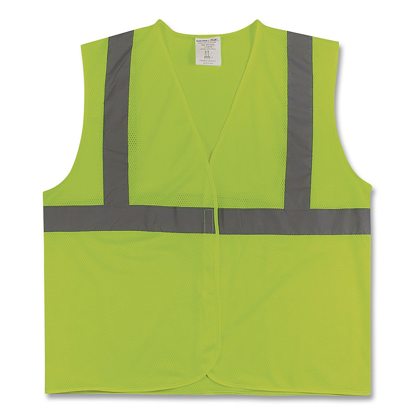 PIP ANSI Class 2 Hook and Loop Safety Vest, Large, Lime (302MVGLYL)