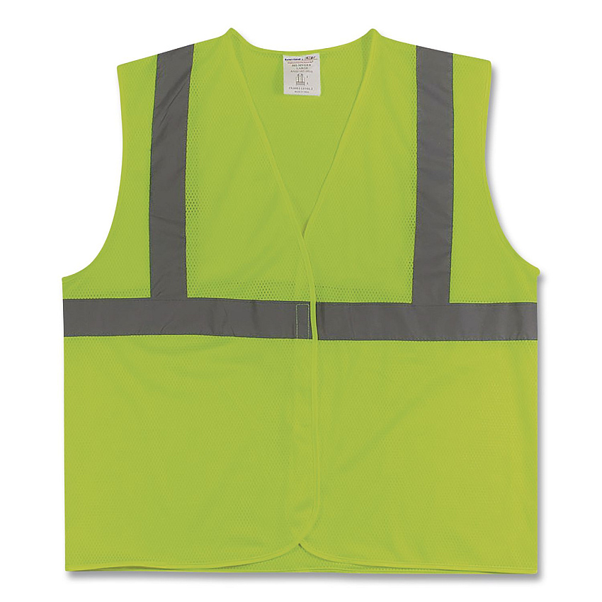PIP ANSI Class 2 Hook and Loop Safety Vest, Medium, Lime (302MVGLYM)