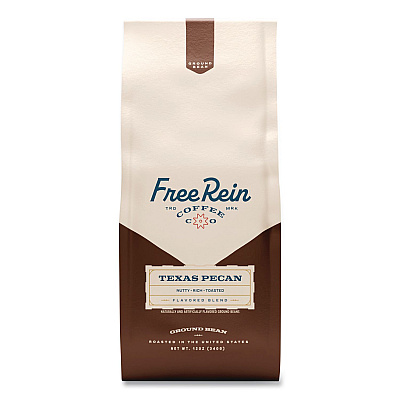Free Rein Ground Coffee, Texas Pecan, 12 oz Bag (FRE36366)