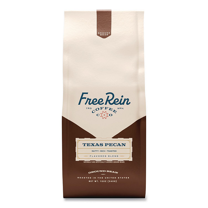 Free Rein Ground Coffee, Texas Pecan, 12 oz Bag (FRE36366)