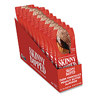 SkinnyDipped Dark Chocolate Peanut Butter Almonds, 1.2 oz Pouch, 10/Box (EDT08380)