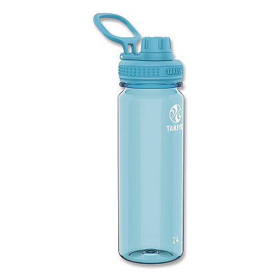 TAKEYA Tritan Plastic Water Bottle, 24 oz, Breezy Blue (50401)
