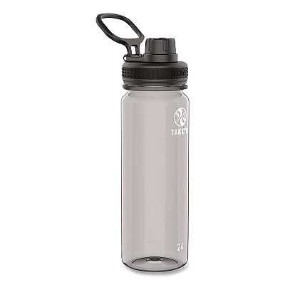 TAKEYA Tritan Plastic Water Bottle, 24 oz, Stormy Black (50404)