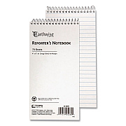 Earthwise by Ampad Recycled Reporter's Notepad, White Cover, Gregg Rule, (70) White 4 x 8 Sheets, Dozen (25280DZ)