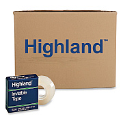 Highland Invisible Permanent Mending Tape, 1" Core, 0.75" x 36 yds, Clear, 144 Rolls/Carton (6200341296CT)