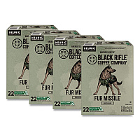 Black Rifle Coffee Company Fur Missile Coffee K-Cups, 22/Box, 4 Boxes/Carton (5510CT)