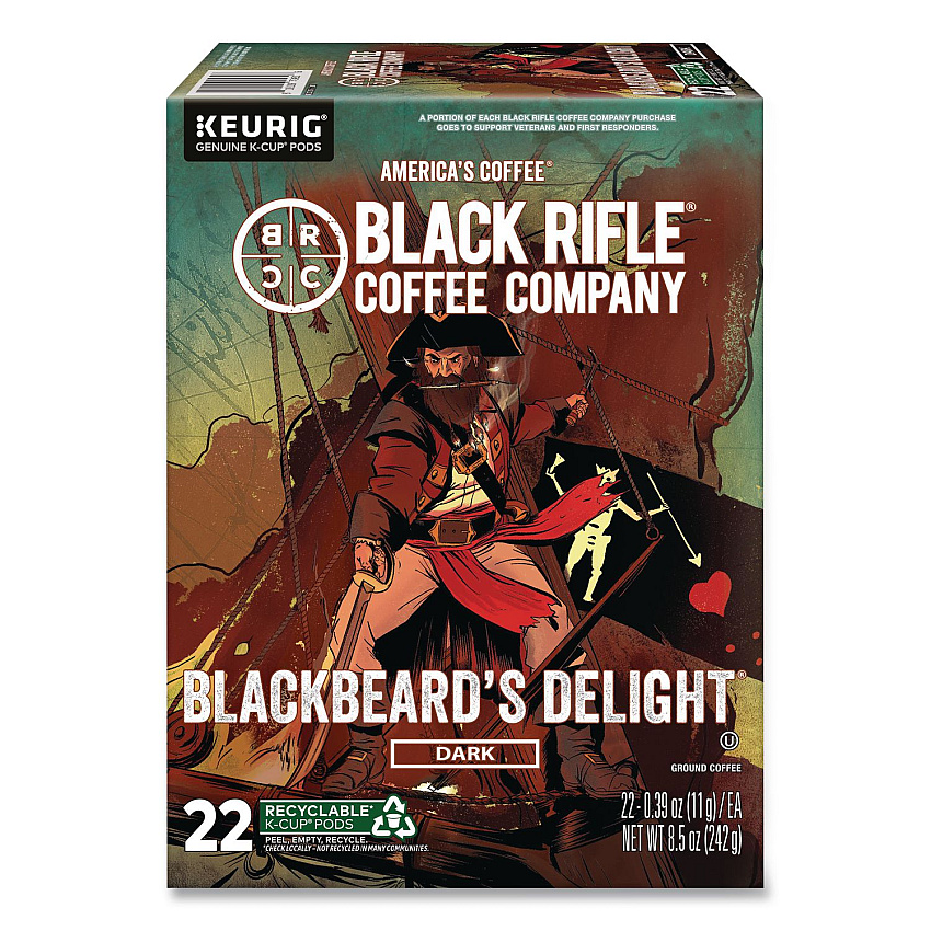 Black Rifle Coffee Company Blackbeard's Delight Coffee K-Cups, 22/Box (0430)