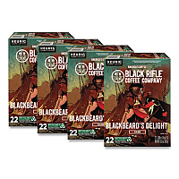 Black Rifle Coffee Company Blackbeard's Delight Coffee K-Cups, 22/Box, 4 Boxes/Carton (0430CT)