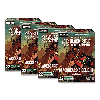 Black Rifle Coffee Company Blackbeard's Delight Coffee K-Cups, 22/Box, 4 Boxes/Carton (0430CT)