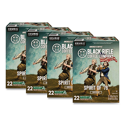 Black Rifle Coffee Company Spirit of '76 Coffee K-Cups, 22/Box, 4 Boxes/Carton (0501CT)