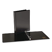 Simply Round Ring Non-View Binder, 3 Rings, 1.5" Capacity, 11 x 8.5, Black (26593)