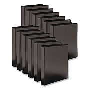 Simply Round Ring View Binder, 3 Rings, 0.5" Capacity, Black, 12/Carton (2373821683)