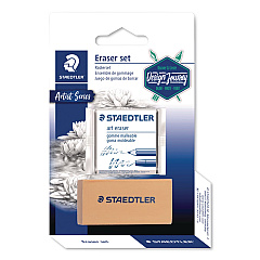 Staedtler Assorted Art Erasers, For Pencil Marks, Square Block/Rectangular Block, Assorted Colors, 2/Pack (525925BK2)