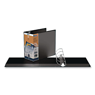QuickFit D-Ring View Binder, 3 Rings, 5" Capacity, 11 x 8.5, Black (870701)