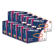 AMBITEX L5201 Series Powder-Free Latex Gloves, Medium, 4 mil Thick, 9" Long, Cream, 100/Box, 10 Boxes/Carton (LMD5201CT)