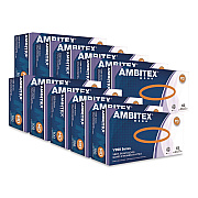 AMBITEX V200 Series Powder-Free Vinyl Exam Gloves, Medium, 4 mil Thick, 9" Long, Clear, 100/Box, 10 Boxes/Carton (VMD200CT)