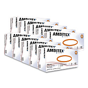 AMBITEX V200 Series Powder-Free Vinyl Exam Gloves, Small, 4 mil Thick, 9" Long, Clear, 100/Box, 10 Boxes/Carton (VSM200CT)
