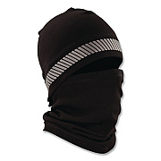 ergodyne N-Ferno 6831 Reflective Balaclava Face Mask 3-in-1, Polyester, One Size Fits Most, Black (16861)