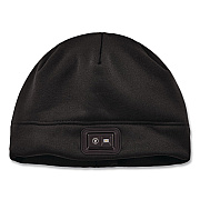 ergodyne N-Ferno 6801 Winter Skull Cap with LED Rechargeable Light, Fleece, One Size Fits Most, Black (16792)